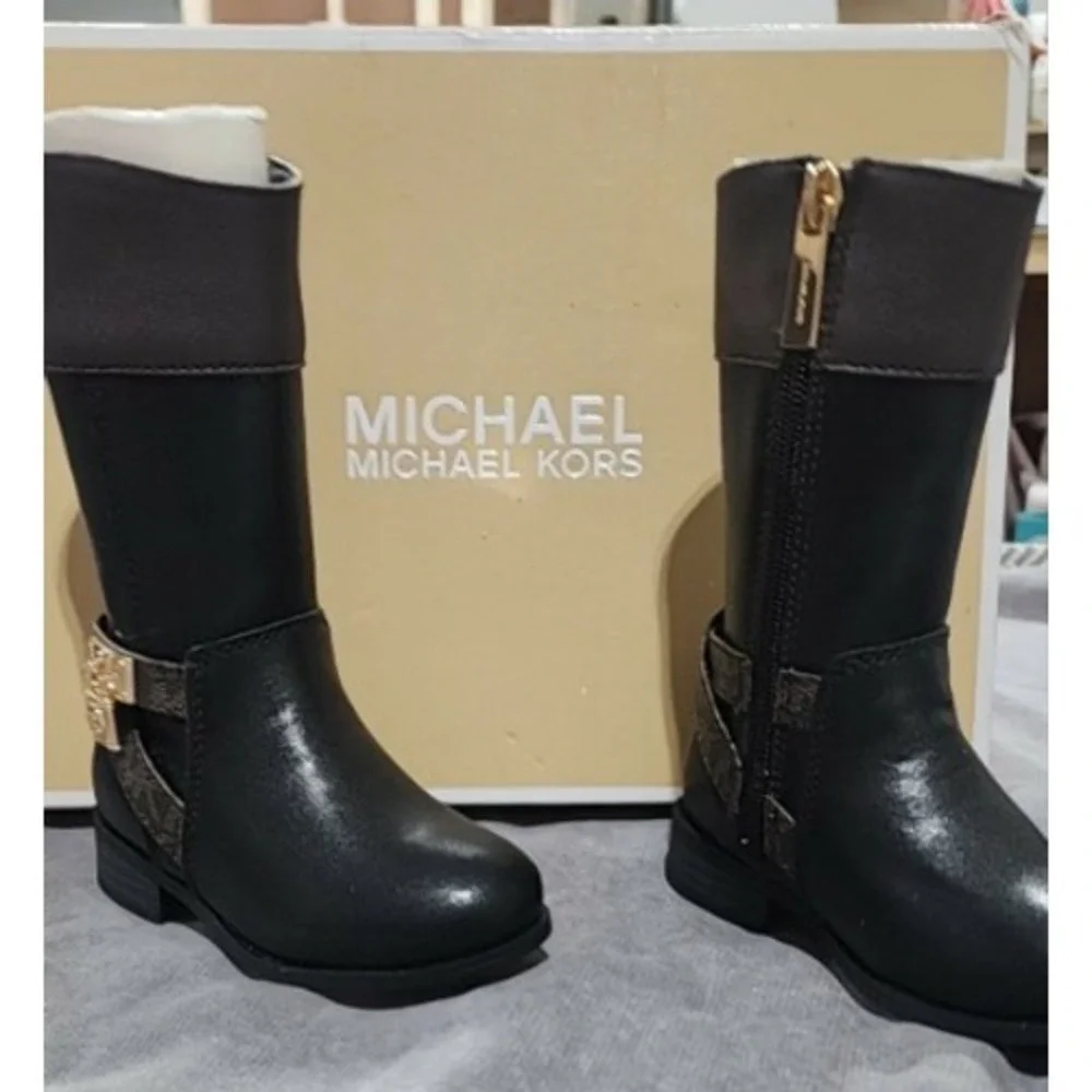 MICHAEL‎ Michael Kors Girls' Finley Hamilton Leather Tall Riding Boot size 5C